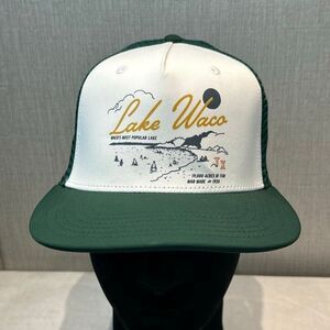 NEW Magnolia Lake Waco Trucker Hat Cap Snapback Adjustable Green White Silos